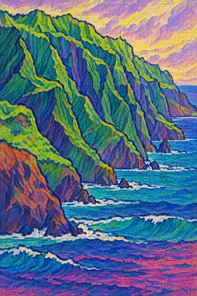 The Nāpali Cliffs, Painted Agency