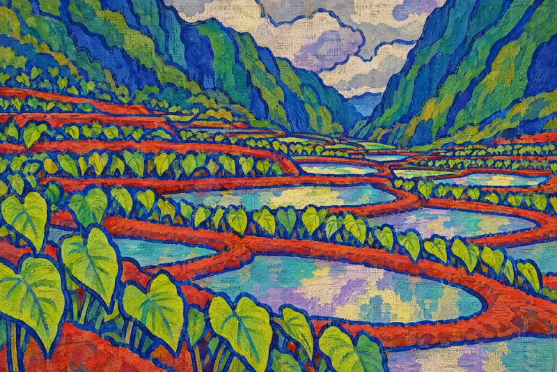 The Taro Terraces, Painted Agency