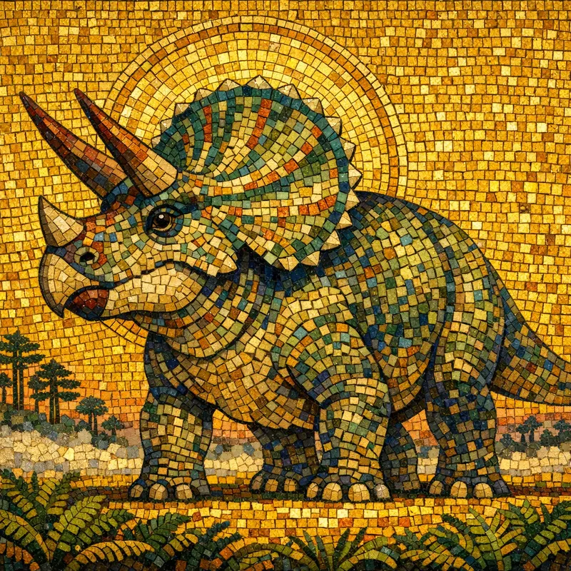 Triceratops horridus, Byzantine Gold, Thunder Lizards