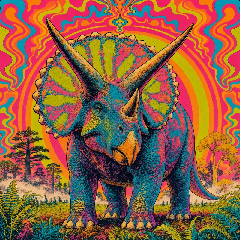 Triceratops horridus, Neon Pop, Thunder Lizards