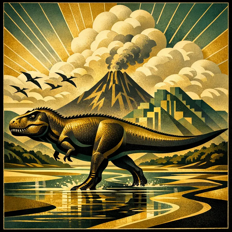 Tyrannosaurus rex, Art Deco, Thunder Lizards