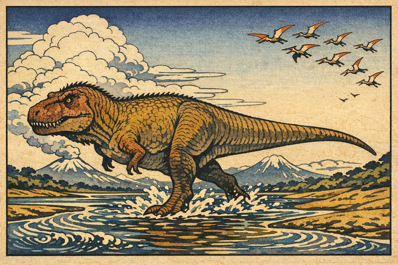 Tyrannosaurus rex, Ukiyo-e, Thunder Lizards