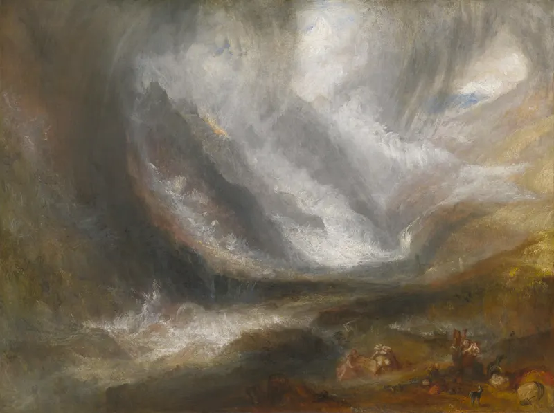Valley of Aosta: Snowstorm, Avalanche, and Thunderstorm, Joseph Mallord William Turner (1775 to 1851)