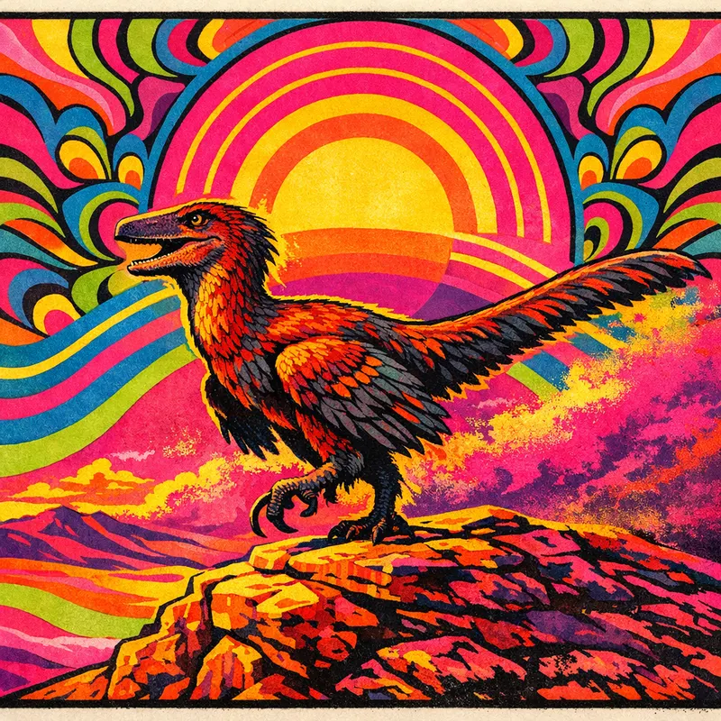 Velociraptor mongoliensis, Neon Pop, Thunder Lizards