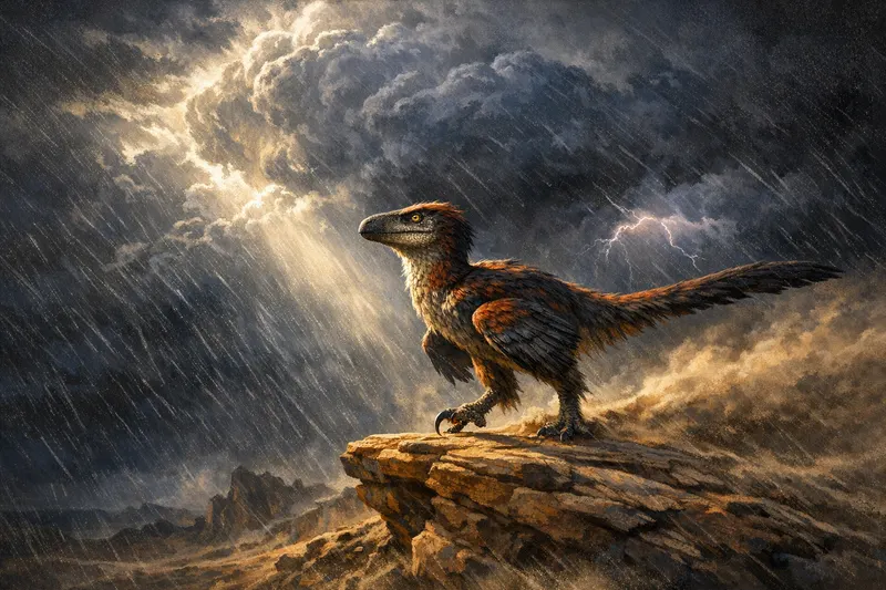 Velociraptor mongoliensis, Storm Light, Thunder Lizards