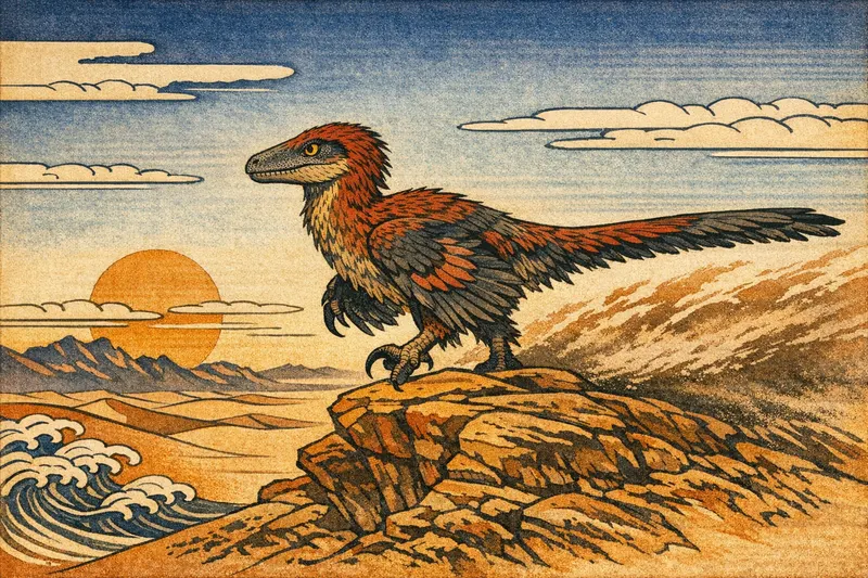 Velociraptor mongoliensis, Ukiyo-e, Thunder Lizards