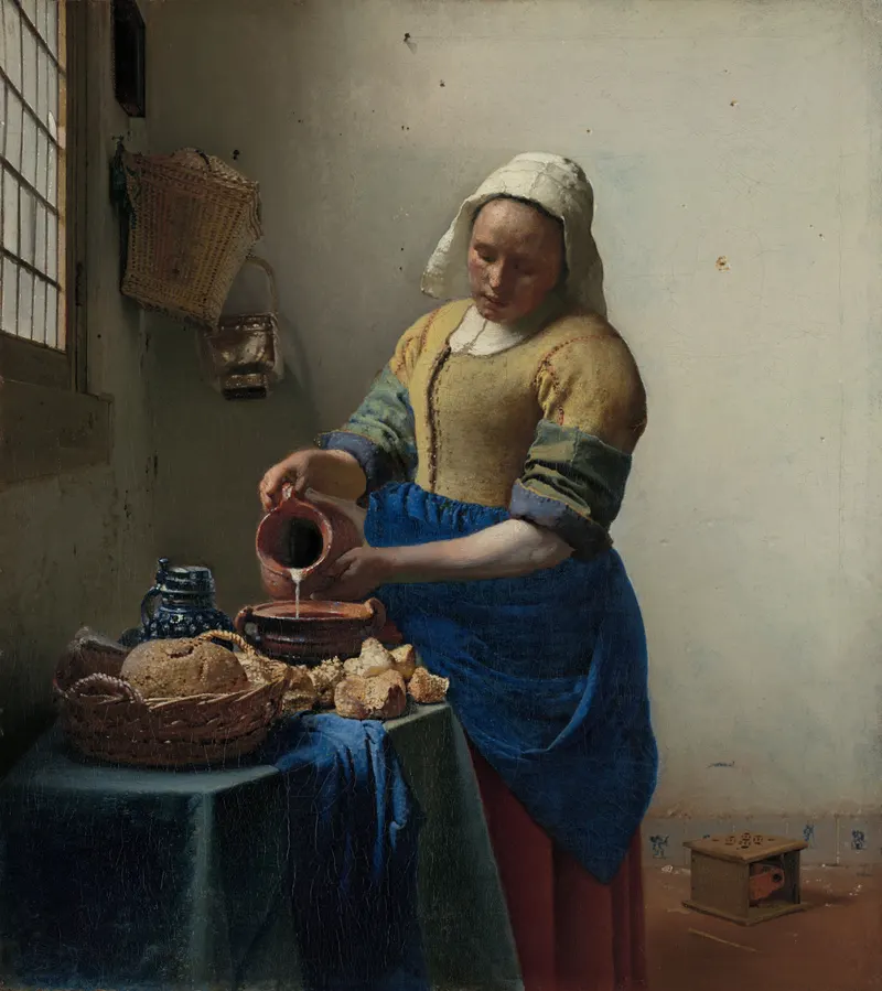 The Milkmaid, Johannes Vermeer (1632 to 1675)