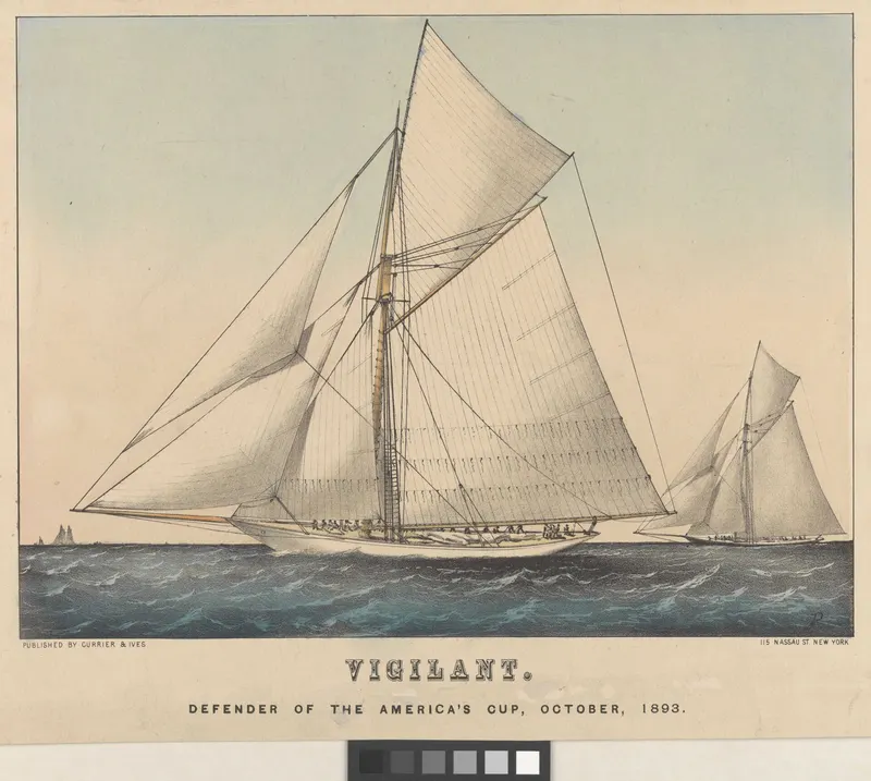 Vigilant, Defender of the America's Cup, October 1893, Unknown lithographer