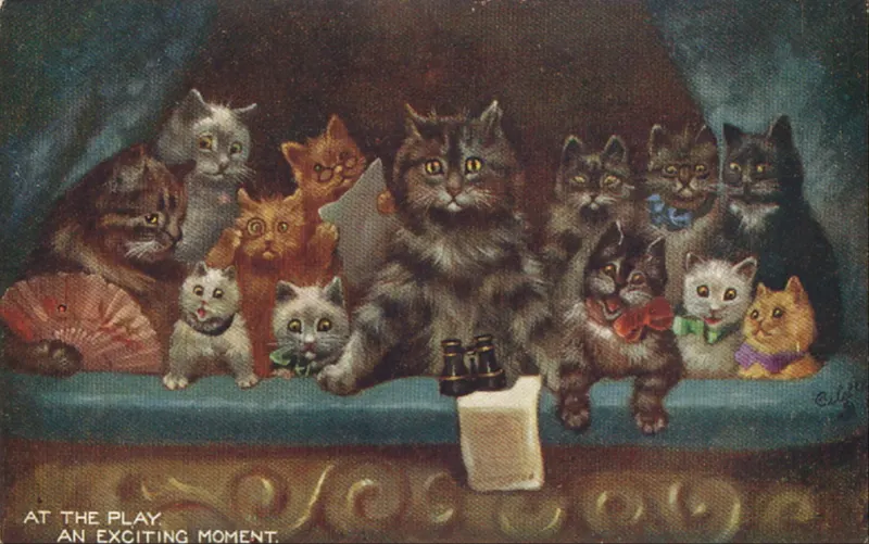 At the Play — An Exciting Moment, Louis Wain