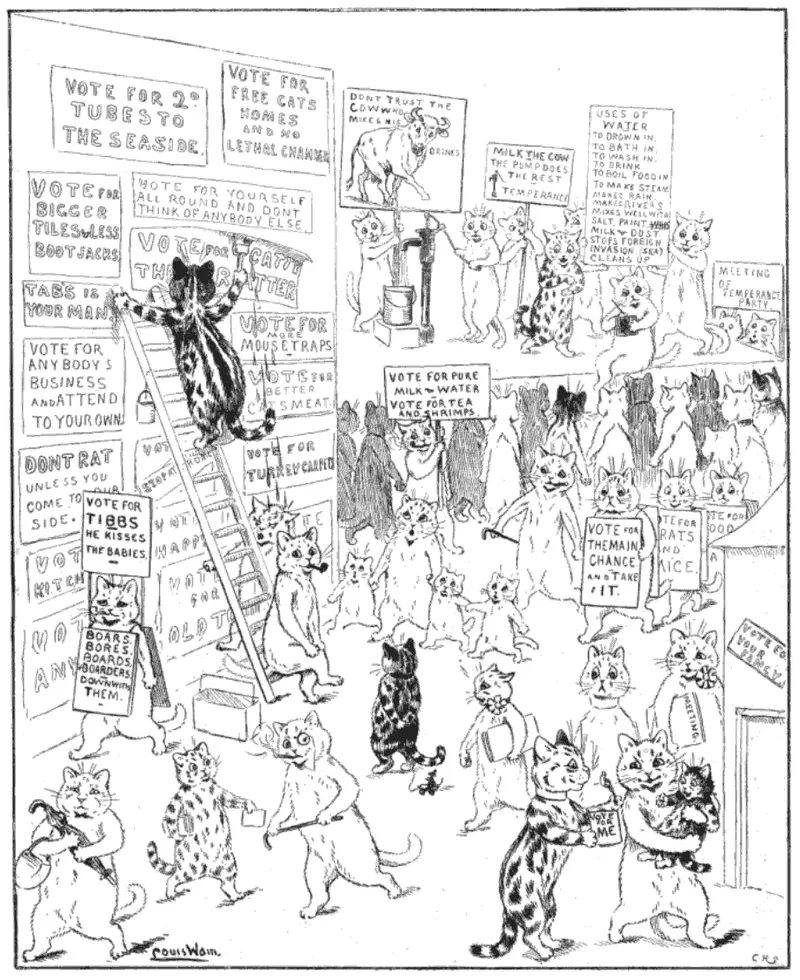 Mr. Louis Wain Gets the Election Fever, Louis Wain