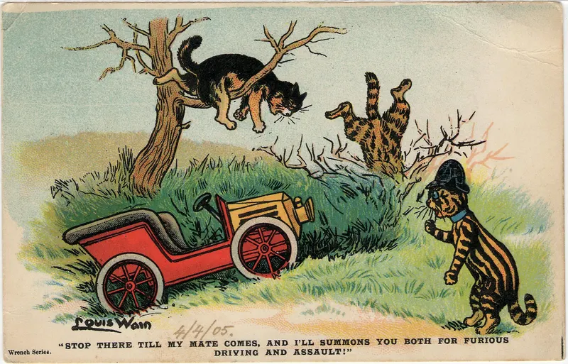 Furious Driving, Louis Wain