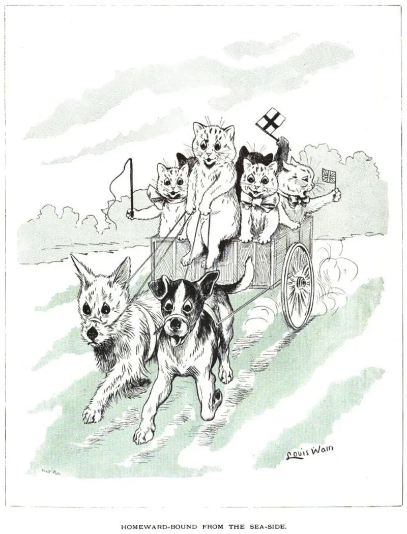 Homeward-Bound from the Sea-Side, Louis Wain