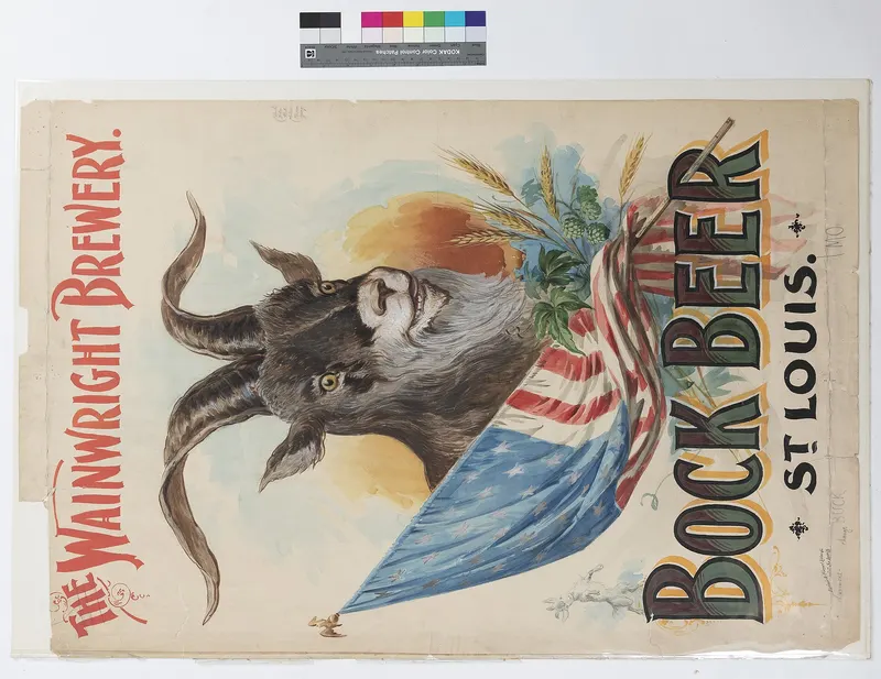 The Wainwright Brewery: Bock Beer, St. Louis, 1895, Heinicke-Fiegel Lithograph Company