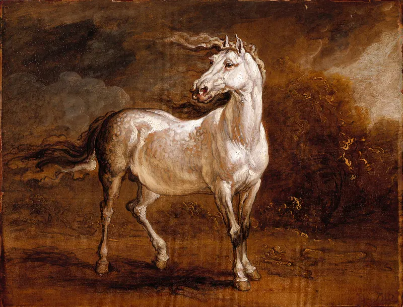 A Cossack Horse in a Landscape, James Ward, oil on canvas