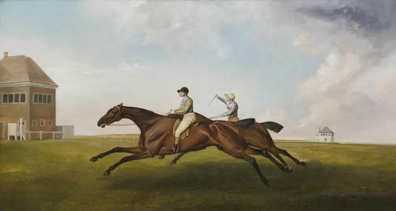 'Hambletonian' Beating 'Diamond' (after George Stubbs), James Ward after George Stubbs, oil on canvas
