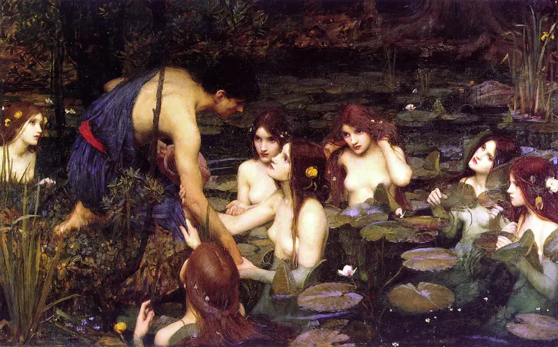 Hylas and the Nymphs, John William Waterhouse (1849 to 1917)