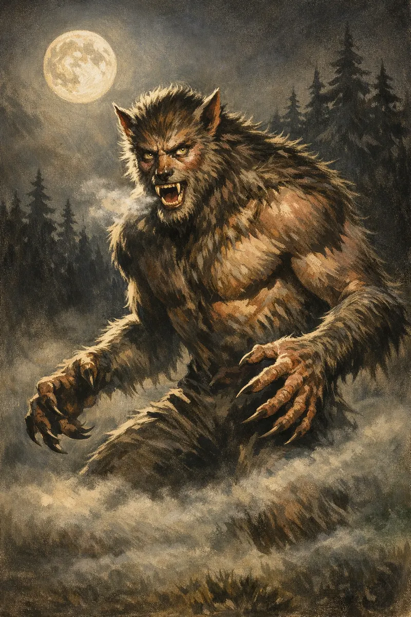 The Werewolf, Matinee Gouache, Nightfables