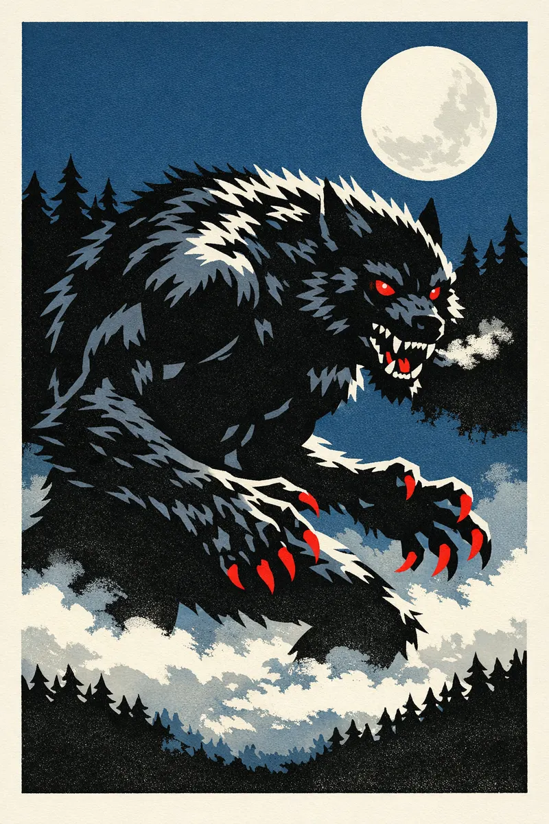 The Werewolf, Limited Screenprint, Nightfables
