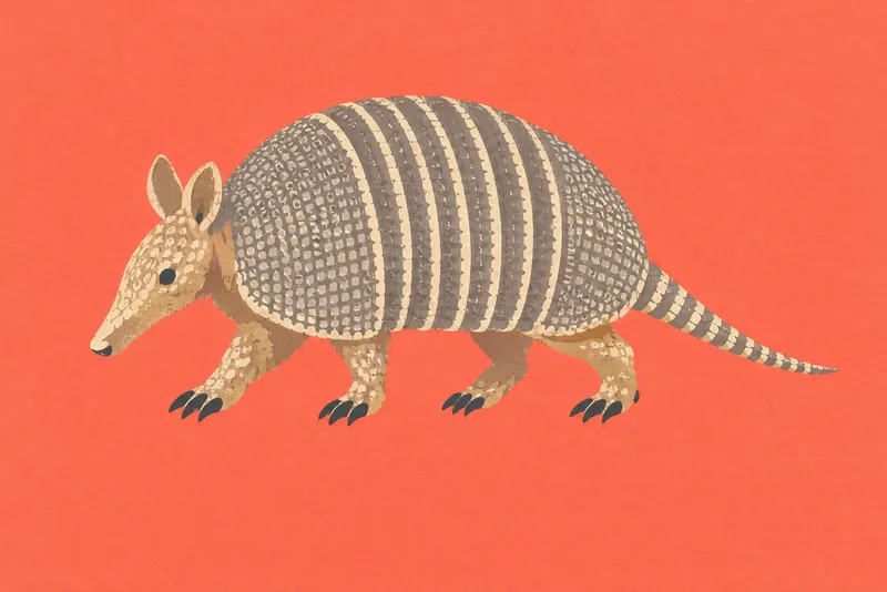 Armadillo On Coral, Painted Agency