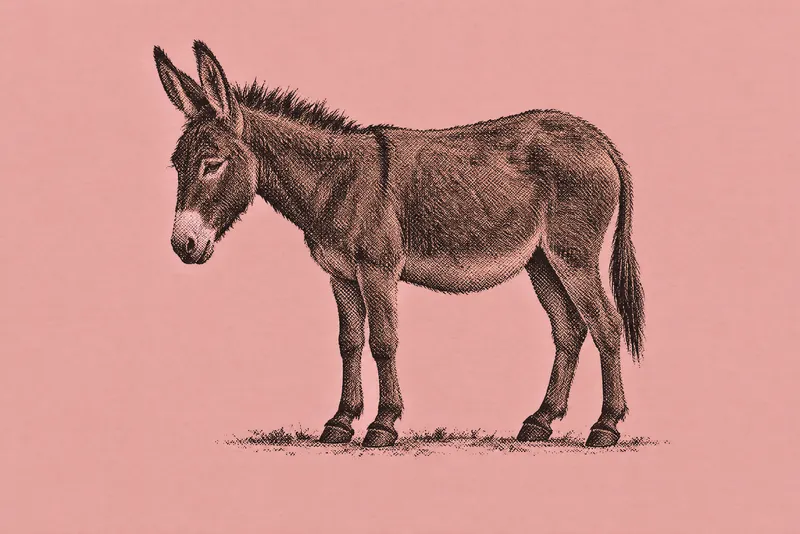 Burro On Dusty Pink, Painted Agency
