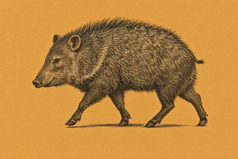 Javelina On Ochre, Painted Agency