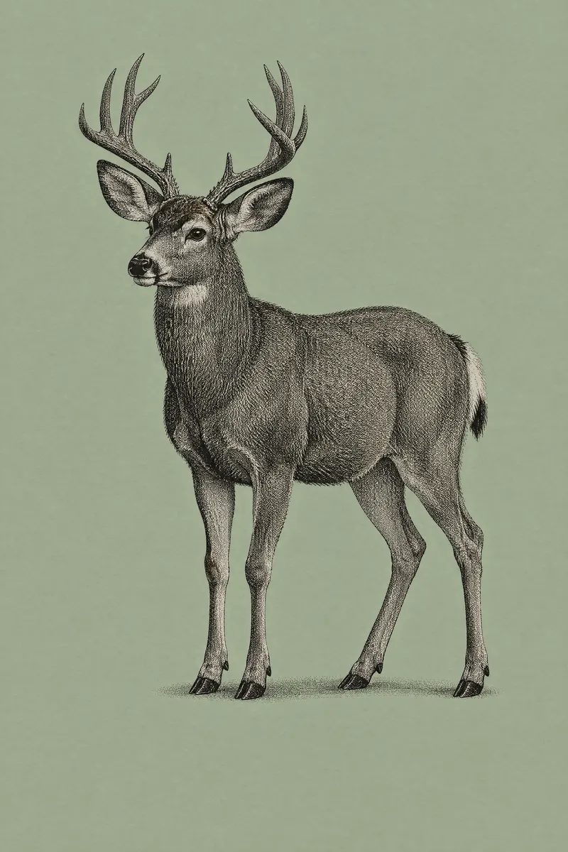 Mule Deer On Sage, Painted Agency