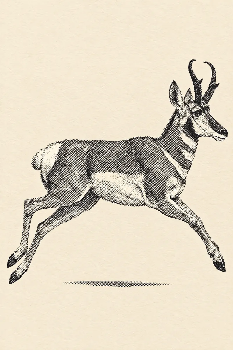 Pronghorn On Cream, Painted Agency