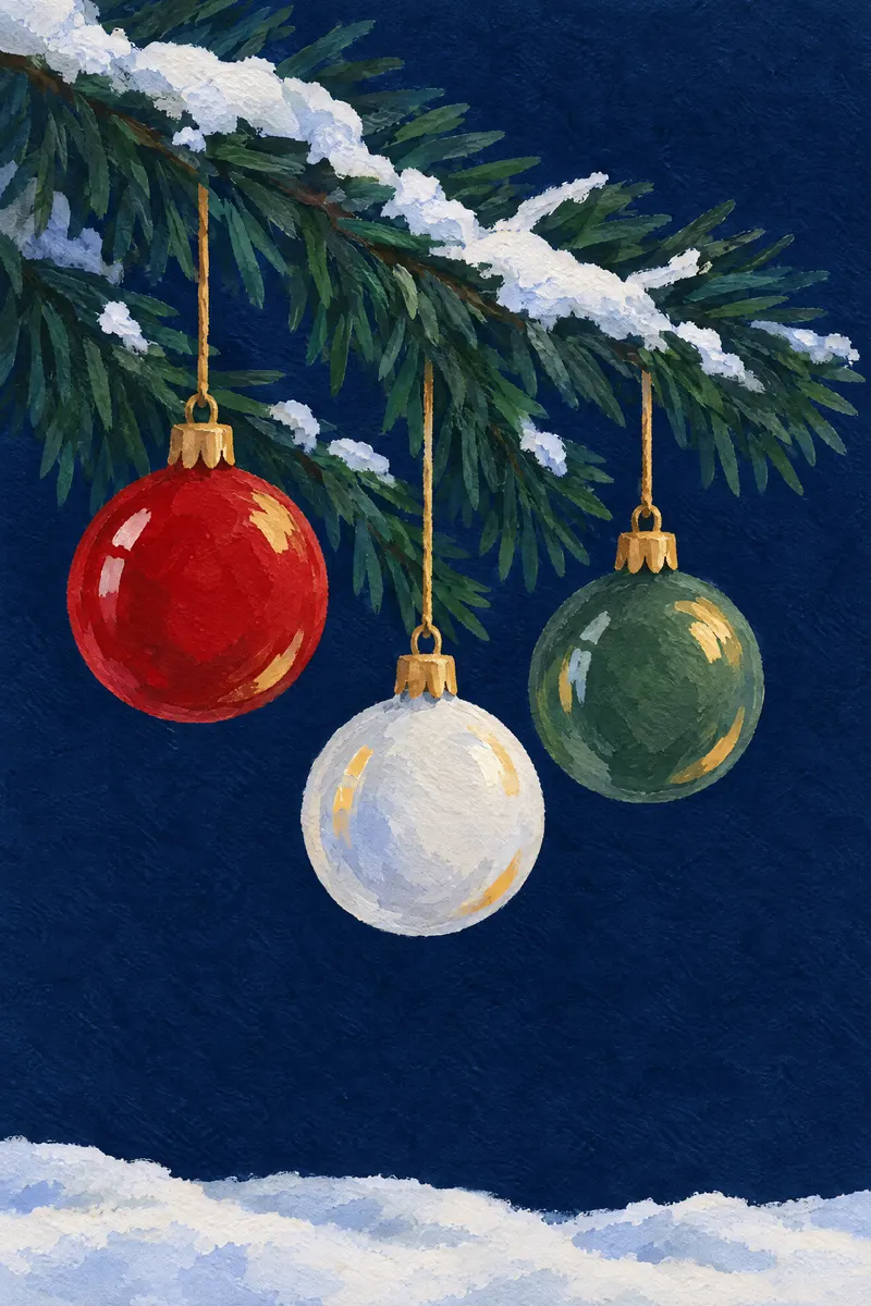 Baubles On Fir, Painted Agency
