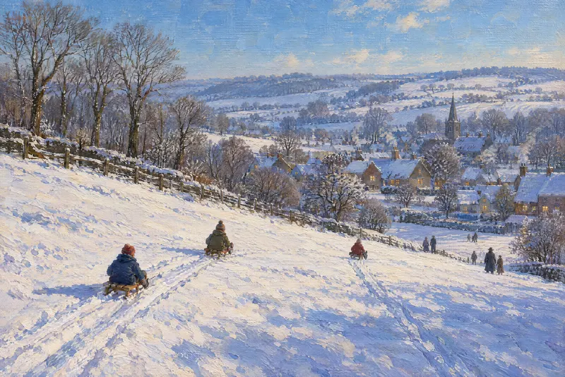 Children On Hill, Painted Agency