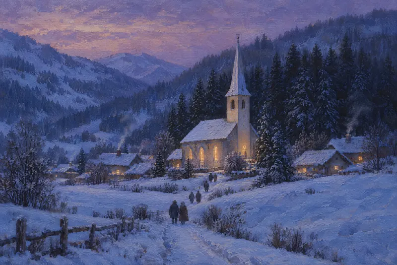 Church In Snow, Painted Agency