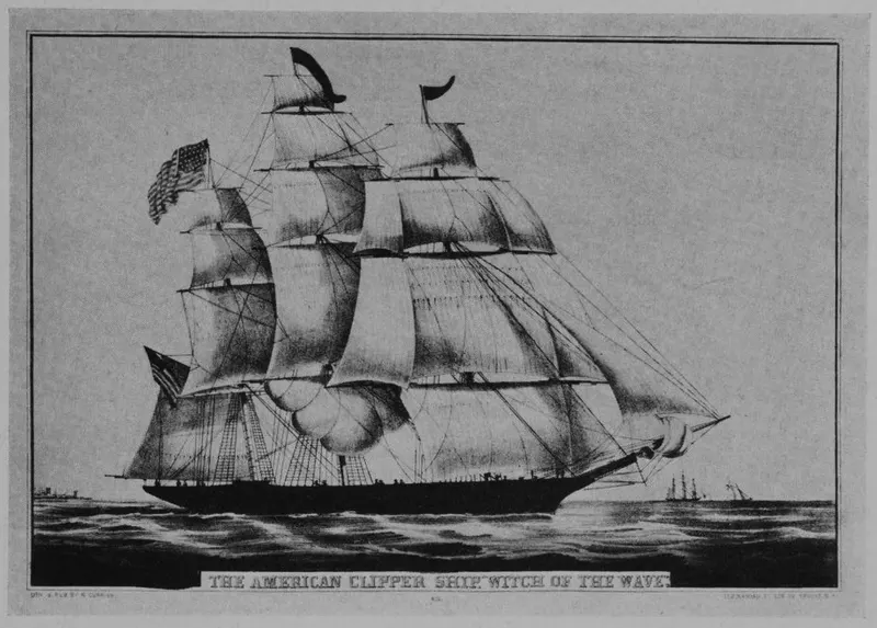 Clipper Ship Witch of the Wave, N. Currier