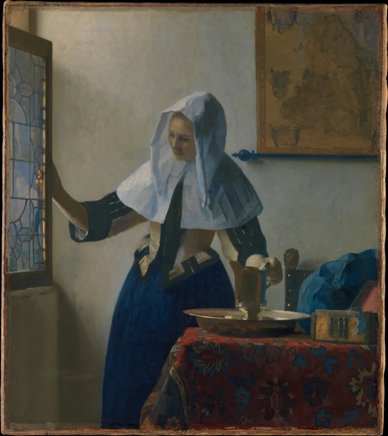 Young Woman with a Water Pitcher, Johannes Vermeer (1632 to 1675)